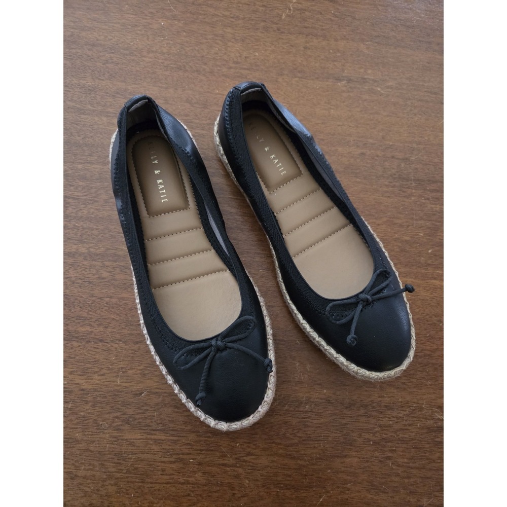 Kelly & Katie Espadrille Flats Shoes Women's 6m Comfort Classic Ballet‎ Slip On